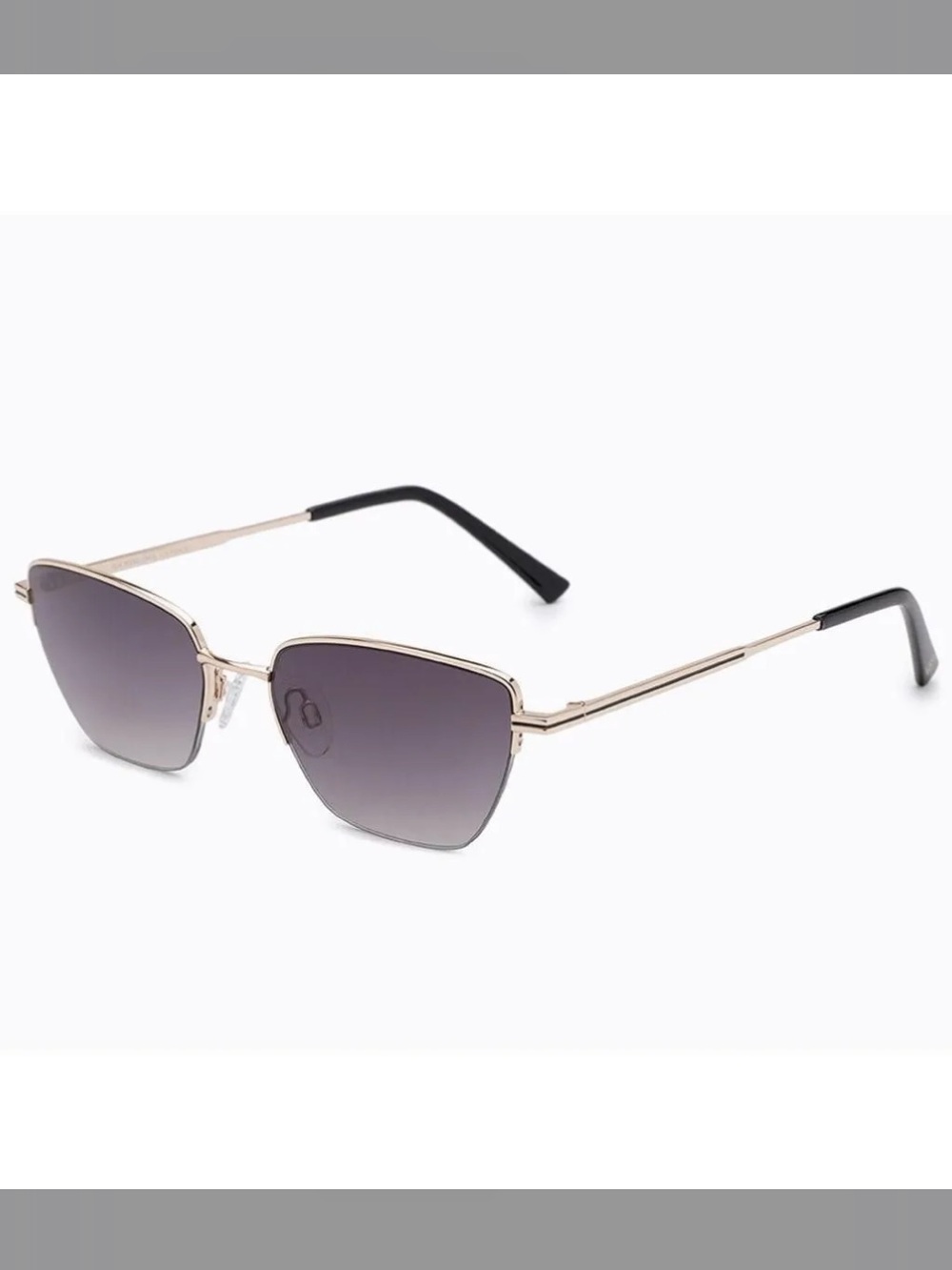 Carolina Lemke Gold Rim Sunglasses - Black Lenses